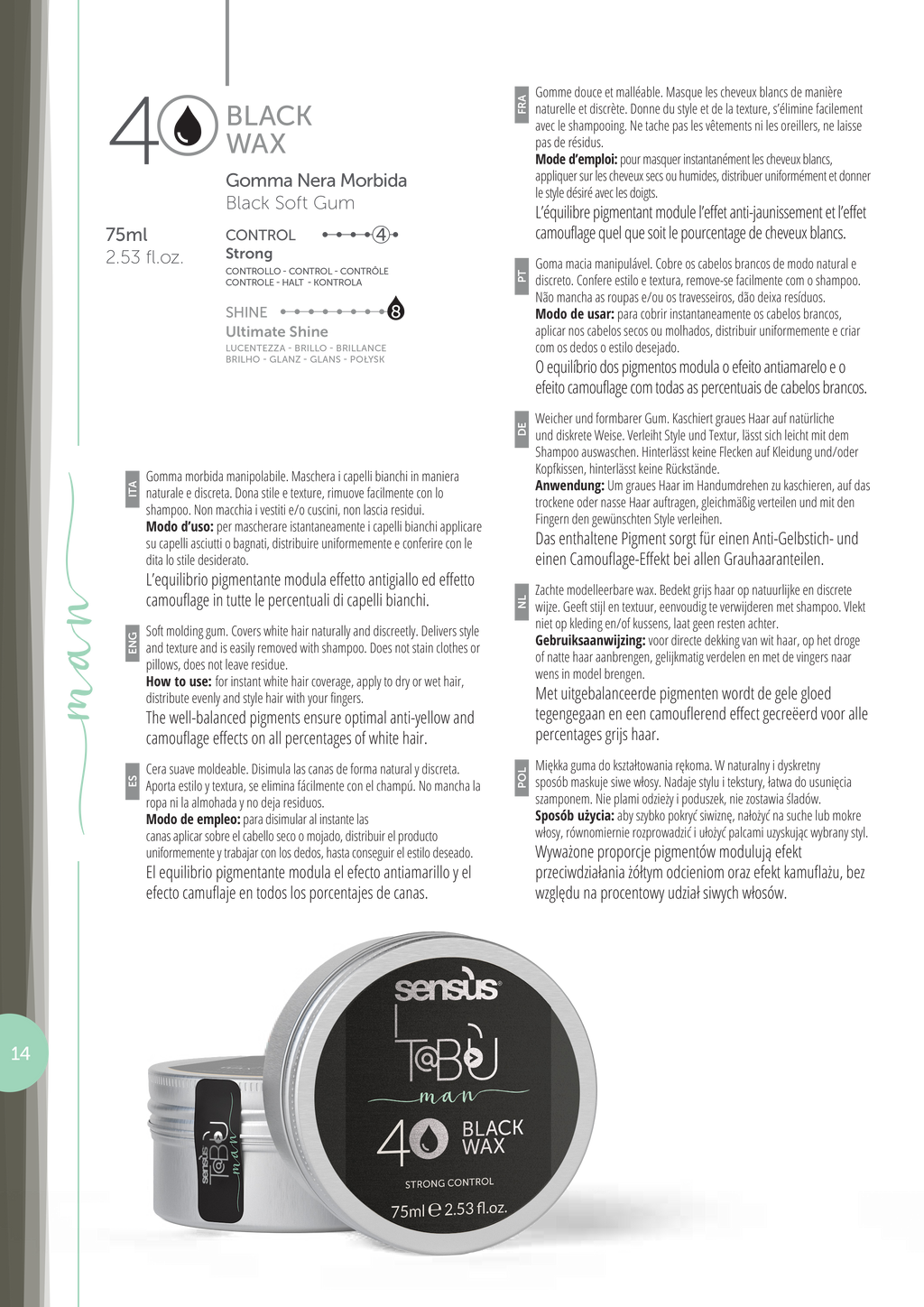 Tabù Man Black Wax 4 75ml