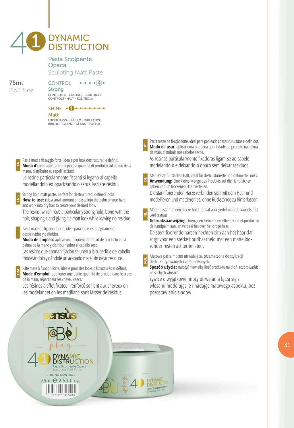 Tabù Dynamic Distruction 41 75ml