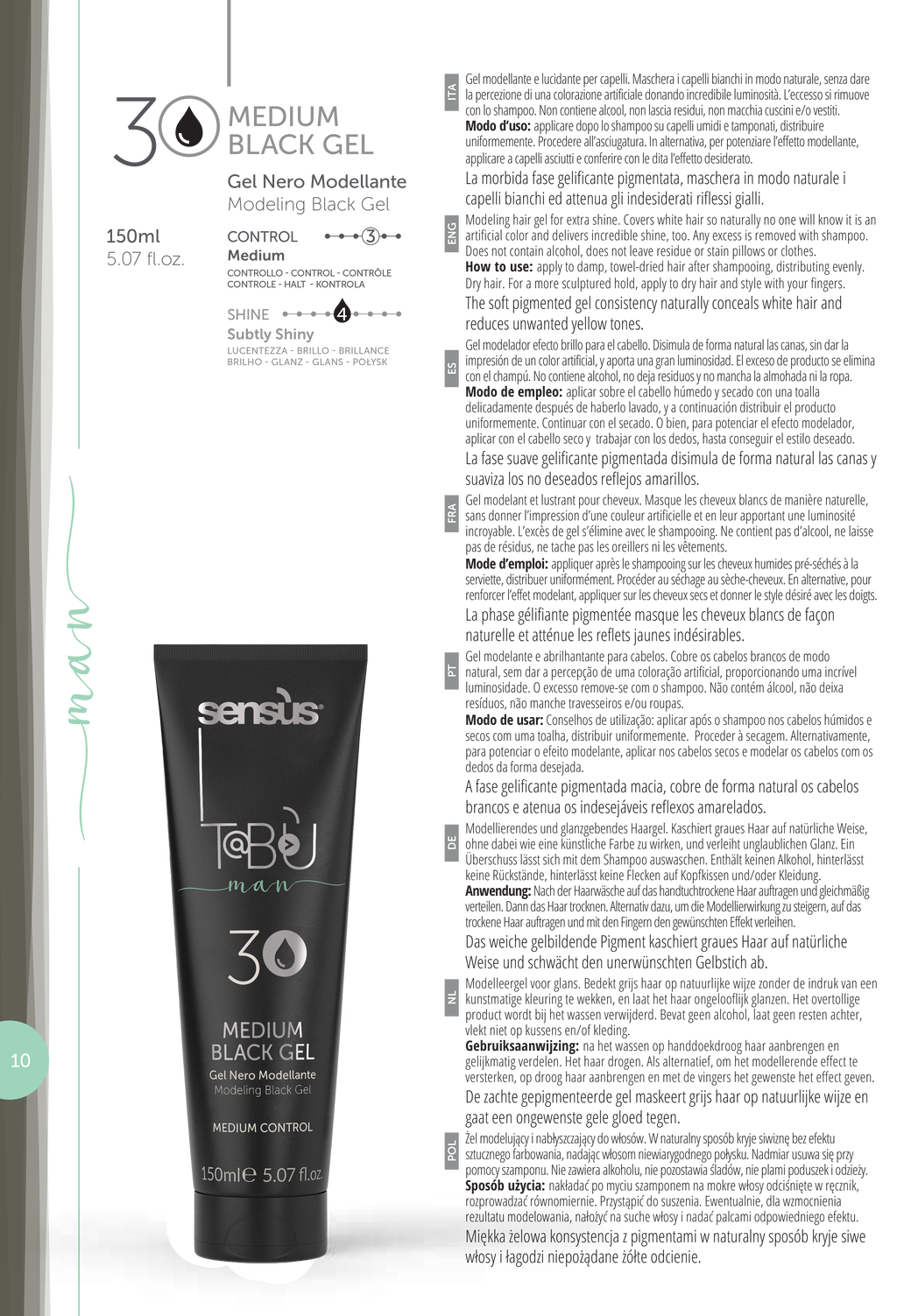 Tabù Man Medium Black Gel 3 150ml