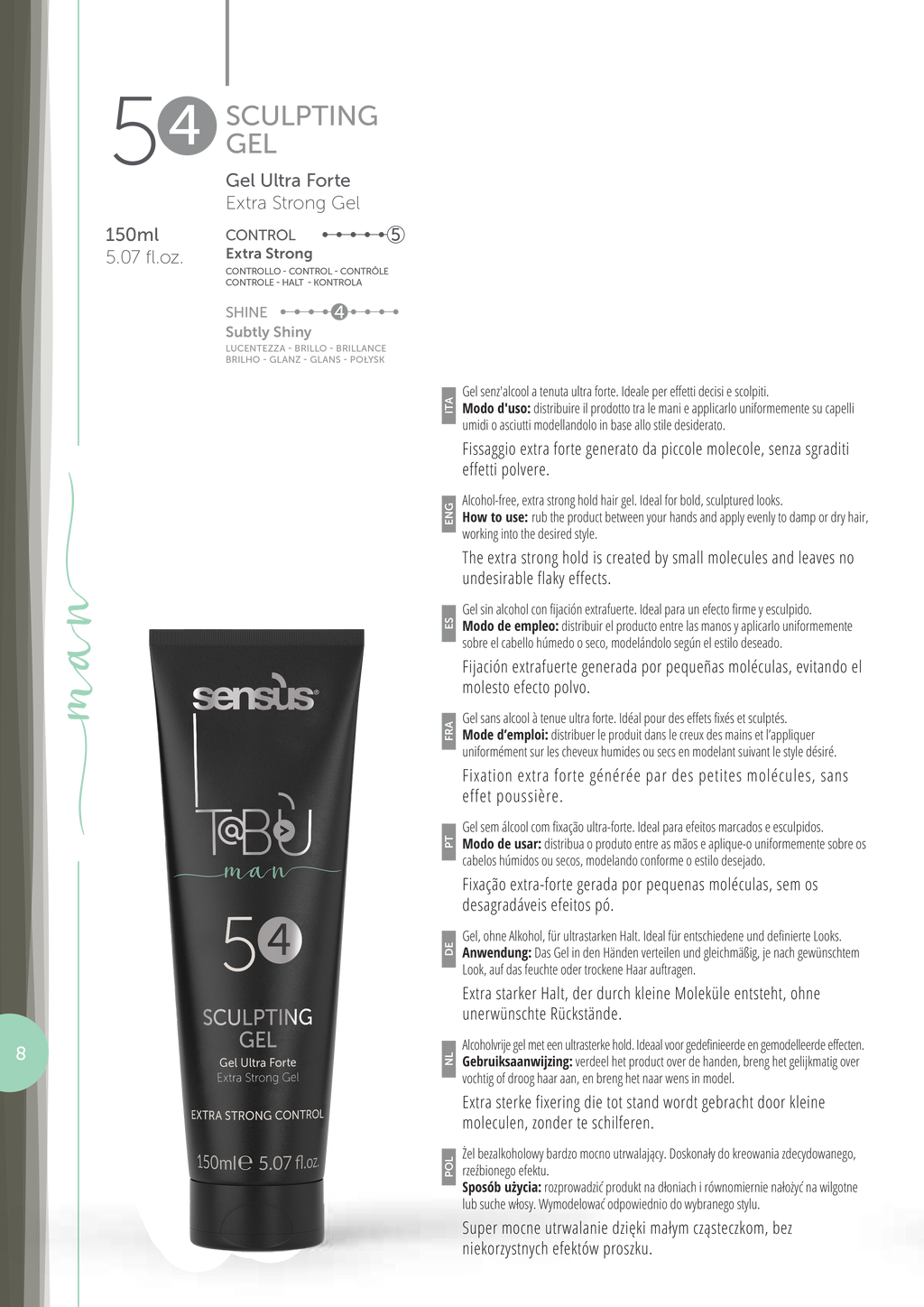 Tabù Man Sculpting Gel 54 150ml