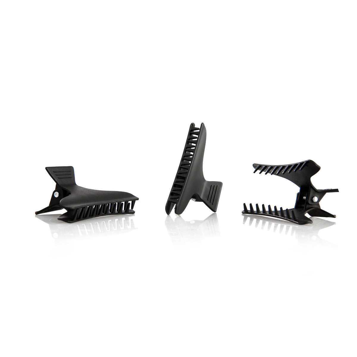 Pinze a Farfalla Nere Opache per Capelli, 12 pz