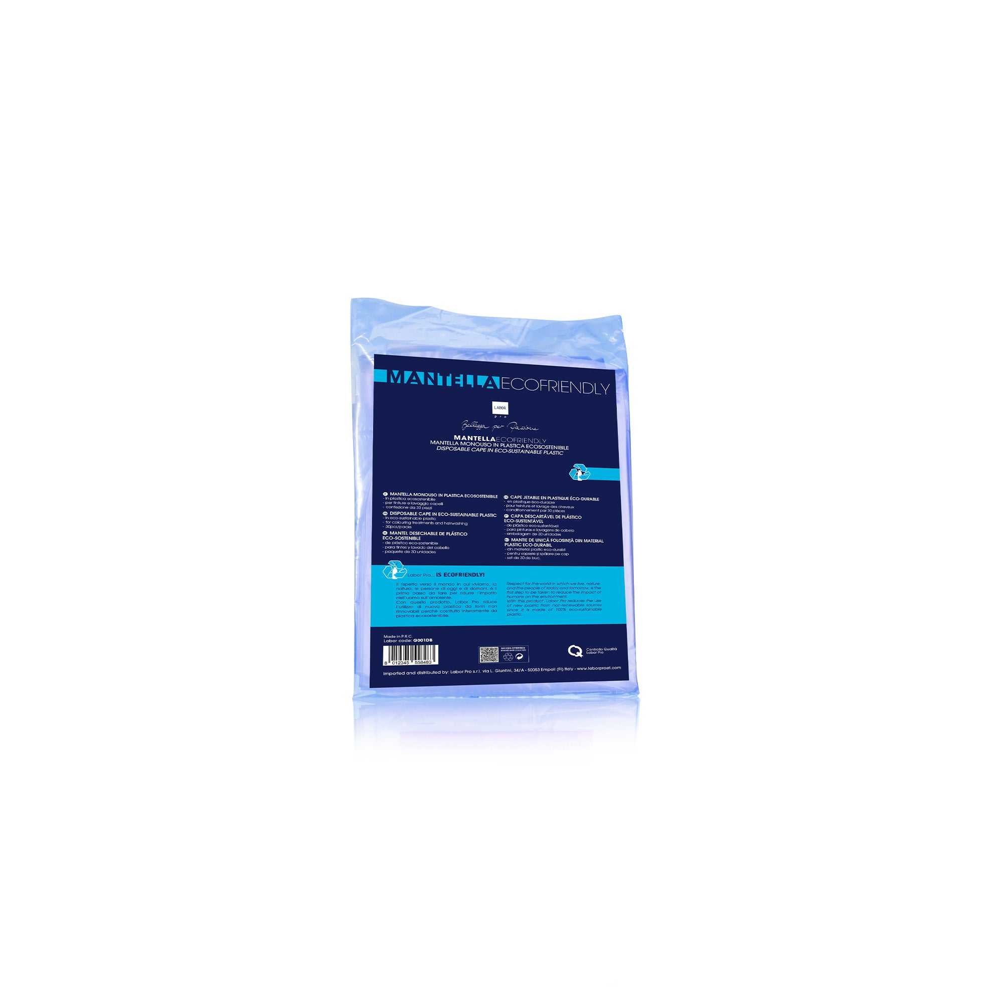 Mantelline Monouso Riciclate Blu, 30 pz